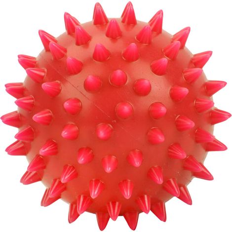 Pallina da massaggio in PVC a forma di arachide con superficie a punte per schiena e piedi - Fitness e rilassamento muscolare (rossa) (1/4)