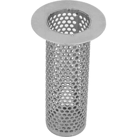 Filtre de bonde de lavabo en acier inoxydable, protection pour évier et sol, accessoires de cuisine et de salle de bain. Diamètre intérieur : 3,3 cm, hauteur : 10 cm, diamètre extérieur : 5,5 cm. (1/5)