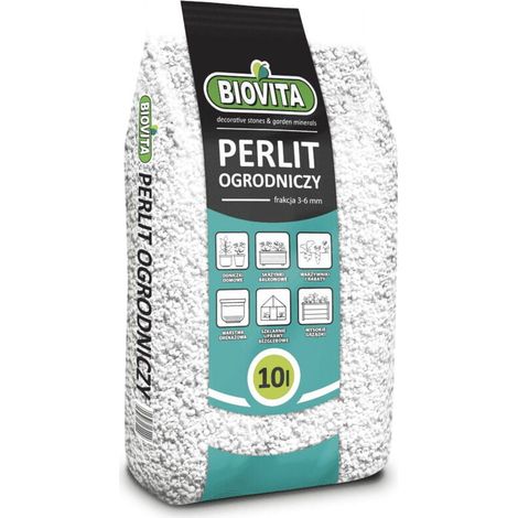 Perlite - 10 L - Granulométrie 2-6 mm - Amendement de sol pour semis et rempotage (1/4)