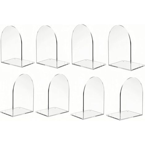 8Pcs Serre-Livres en Acrylique, extrémité de Livre Robuste, Organisateur de Bureau Transparent pour Le Cadeau Chambre à Coucher, bibliothèque, Bureau, école et Bureau (1/5)