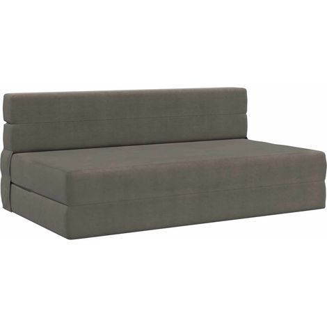 Klappsofa Bett Hellgrau 152 x 86,5 x 60 cm Stoff vidaXL