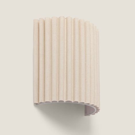 Wandleuchte aus Leinen Linen Beige ↑25 cm (1/5)