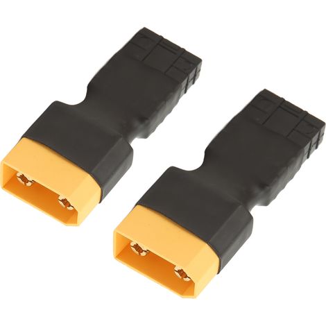 Adaptateur De Batterie Rc Femelle Vers Xt90 Mâle - Connecteur Sans Soudure Pour Chargeur Lipo - Compatible Voiture Avion Bateau - Lot De 2 Pièces (1/5)