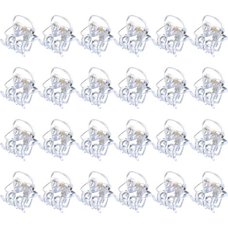 Irovami Lot de 24 mini pinces à cheveux en plastique transparent pour femmes et filles (petites griffes, épingles, pinces) (1/5)