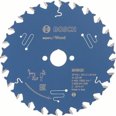 Bosch Accessories Expert for Wood 2608644008 Lama circolare 140 x 20 x 1.3 mm Numero di denti: 24 1 pz.