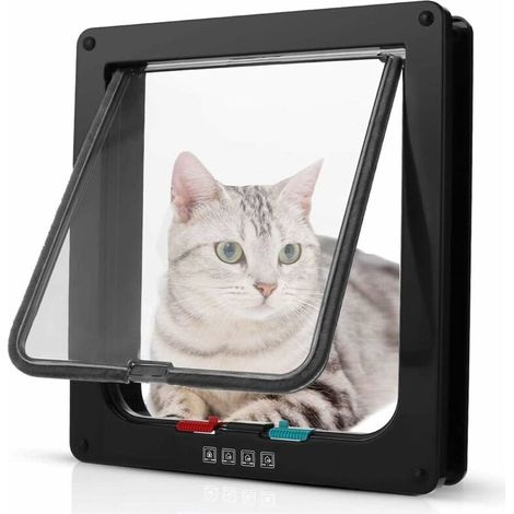 EASYCOMFORT Chatière Chatière Chatière Moyenne Porte en Pvc Petite Chatière Chatière Chatière pour Portes en Bois Chat Accessoires pour Animaux de Compagnie Smart Chatière Chat Porte Porte Chien Chati (1/5)