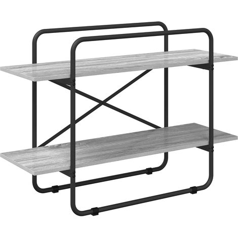 Libreria 2 livelli 100 x 35 x 70 cm PB Sonoma grigio vidaXL (1/5)