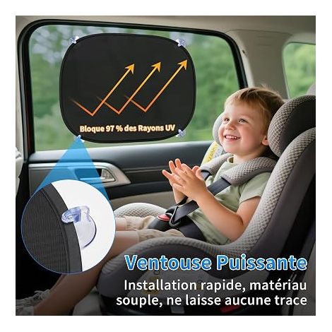 pare-soleils de voiture avec protection, ventouses, pour enfants, adultes et animaux domestiques (1/3)