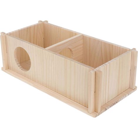 Maison en bois pour hamster - Design créatif pour animaux de compagnie - Abri pour hamster (1/5)