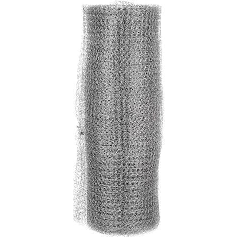 Silver Stainless Steel Gutter Protection Net, Sturdy Mosquito Net Roll That Won't Deform, Saves on Cleaning (1/5)