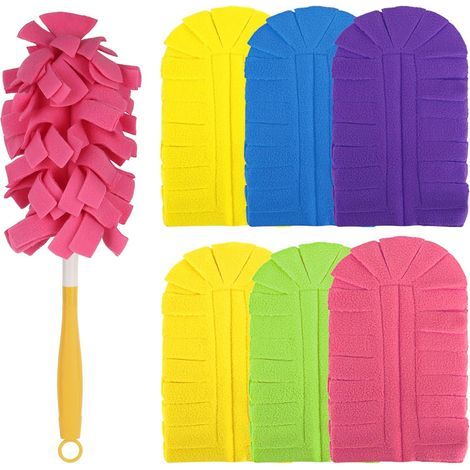 Set mit 6 wiederverwendbaren, waschbaren, superabsorbierenden Mikrofaser-Staubmagneten für Swiffer Teleskopstangen. (1/5)