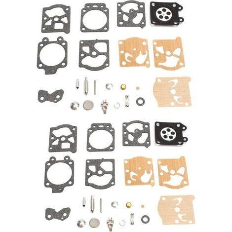 Kit de réparation de membrane de carburat avec durite de carburant pour Carburat Walbro K20-WAT WA WT Echo STIHL Homelite Husqvarna Echo Dolmar McCulloch Jonsered(2 Set) (1/5)