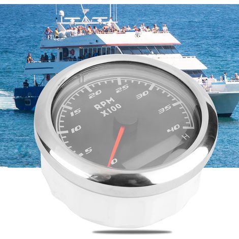 Tachymètre de bateau 3,3 pouces, compteur horaire LCD, 12 V/24 V (1/5)