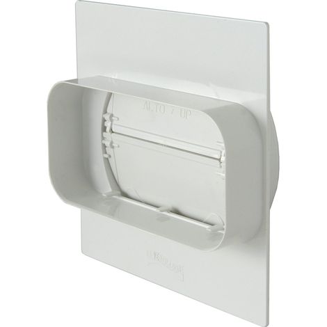La Ventilazione PMV157B Placca per Passaggi a Muro da Tubo Rettangolare a Tondo con Valvola di Non Ritorno, 150x70 mm - 125 mm