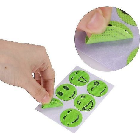 Cerotti repellenti per zanzare a forma di faccina sorridente (300 pezzi), cerotti repellenti per zanzare per bambini e adulti (1/4)