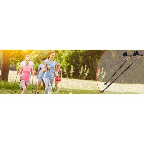 Nordic Walking Poles, Adjustable 68-135 cm, Anti-Shock, Duralumin (1/5)