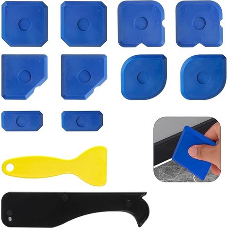 Lot de 12 extracteurs en silicone, extracteur de joint en silicone, extracteur de joint en silicone, extracteur de silicone pour cuisine, salle de bain, résine (1/5)
