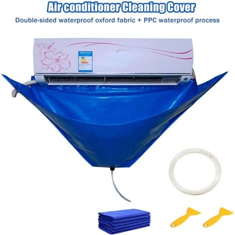 Kit de nettoyage pour climatiseur mural – Tissu Oxford double face imperméable – Résistant aux acides et alcalis – Longueur 106 cm (1/4)
