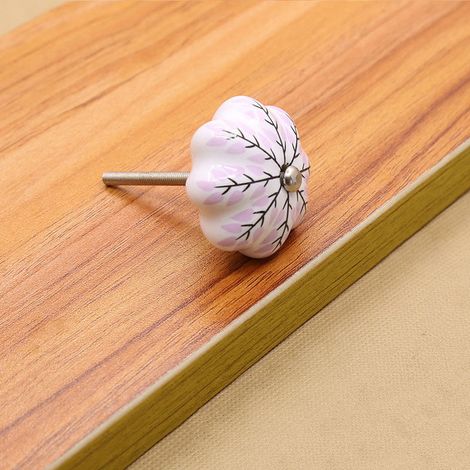 Poignée en céramique rétro à motif artistique, pour porte de placard, tiroir ou armoire. (1/4)