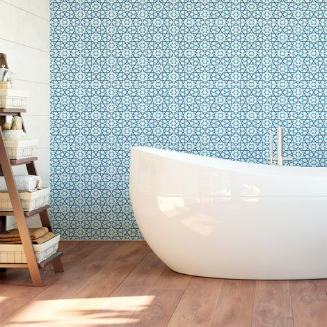 Sticker Mural Carrelage adhésif Cuisine Salle de Bain - 24 STICKERS CARRELAGES ORIENTAL CHARJAH - 24stickers10x10cm (1/5)