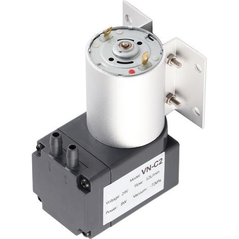 Pompe à vide haute puissance -72kPa 8W 12L/min, support inclus (alimentation DC 24V) (1/5)