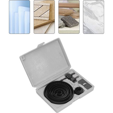 Kit de scie cloche pour le travail du bois, spot encastré, planche de bois mince, plaque de plâtre PVC, outils de perçage pour la décoration. (1/5)