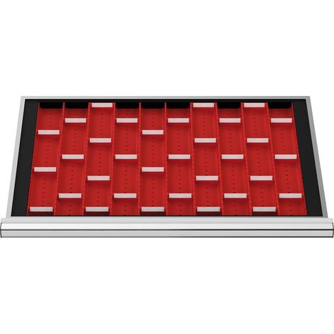 STIER Schubladeneinteilung Muldenplatten BLH 50 mm Innenmaß 800x450 mm 15 MP mit 2 Mulden (1/4)