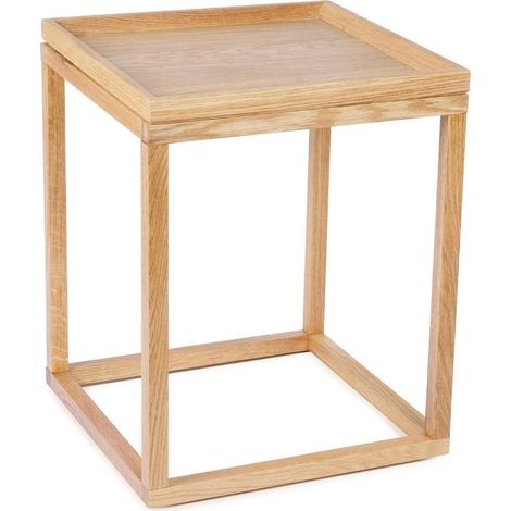 Table dappoint en chêne naturel finition huilée élégante - chêne naturel clair (1/2)