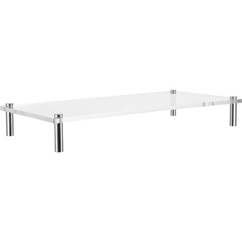 Support Surélevé pour Écran d'Ordinateur en Acrylique Transparent 50X20 CM Rehausseur d'Écran Fin et Stable pour Bureau Organiseur Ergonomique pour Ordinateur Portable et (1/5)