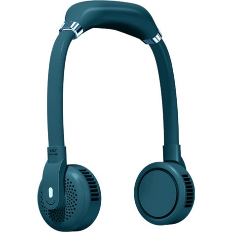Ventilateur de cou portable, alimenté par batterie USB, 3 vitesses réglables, mini ventilateur personnel à porter au bureau, en voyage ou pour les activités sportives en extérieur. (1/5)