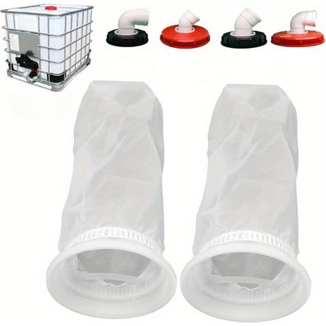 2 filtres en nylon IBC réutilisables, ventilation en maille résistante lavable avec anneau de montage pour sacs de transport IBC, Blanc (1/4)
