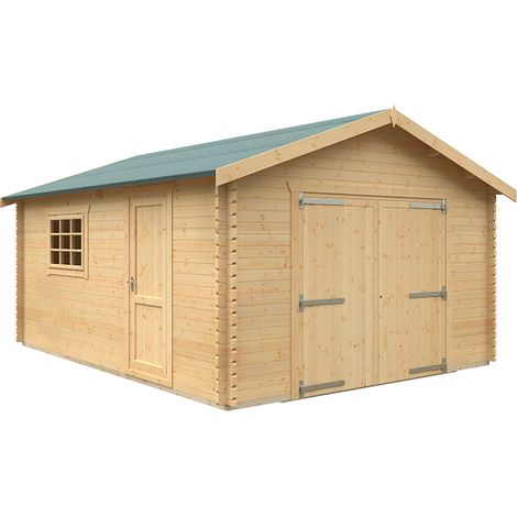 18x14 The Warwick 44mm Cabin - L535 x W415 x H293.2 cm - Solid Wood/Softwood/Pine - Natural