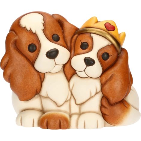 Coppia cani Cavalier King in ceramica (1/5)