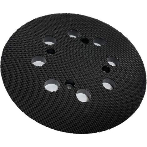 Patin De Ponçage - 125 Mm - 8 Trous D Aspiration - Pour Ponceuse À Plaque Orbitale - 1 Pièce (1/4)