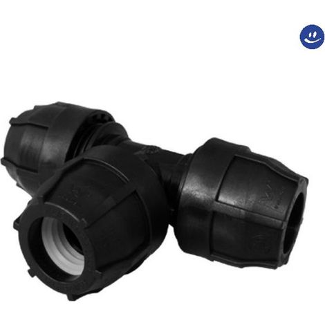 Raccordo a t intermedio a compressione in polipropilene serie elopress ø75 pn10 NUPI