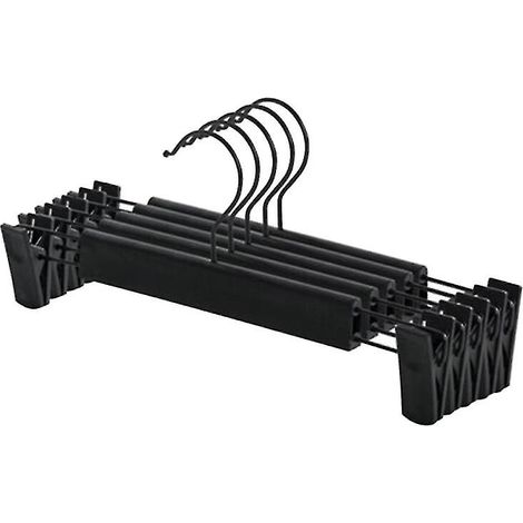 Lot de 10 cintres métalliques pour pantalons et jupes, avec 2 supports réglables. (1/5)