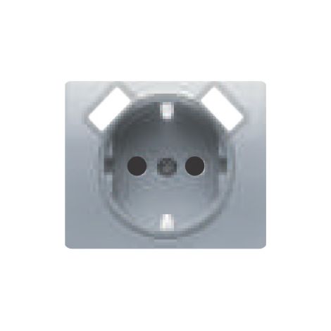 Tapa base de enchufe schuko con USB doble aluminio mercurio BJC IRIS 18724-USB-MA