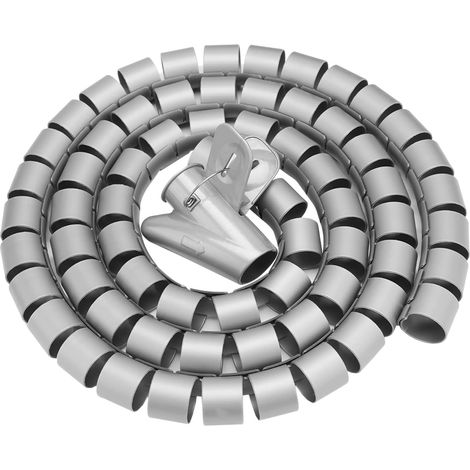 Organisateur de Câble en Tube spiralé Flexible, Enveloppe de Fil de Gestion de Cordon, Protecteur de Fil, Tube d'Enveloppe en Spirale, Manchon de Câble pour Ordinateur de Télévision de (1,5 (1/4)