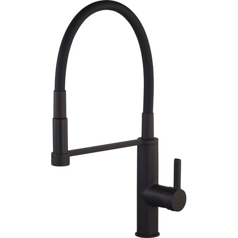 Mezclador de fregadero con caño alto flexible SOBRAL by Eurosanit Negro