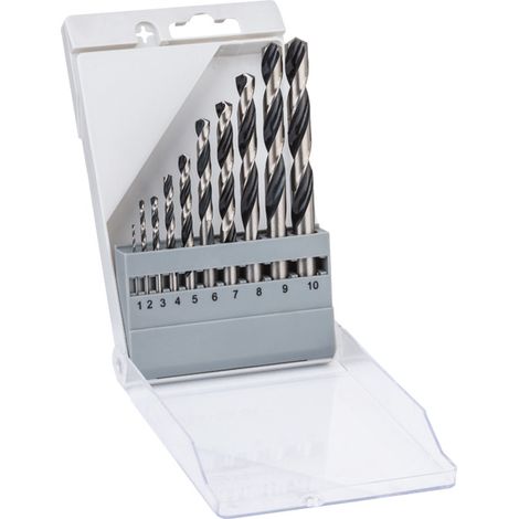 Bosch Drill bits set HSS Twist Drill Bit PointTeQ 10pcs Set 1 - 10 mm 2608577348