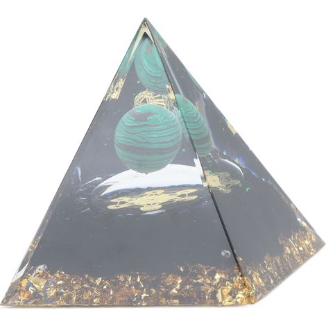 Pyramide en cristal de 6 cm, pièce unique en cristal pur et naturel, faite à la main, ornement pour la maison ou le bureau. (1/5)