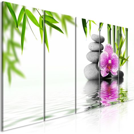 Tableau Imprimé 5 Panneaux "Water Garden Narrow" 80 x 200 cm (1/2)
