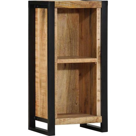 Nachttisch mit Regal Braun 40 x 30 x 80 cm Massivholz Mango