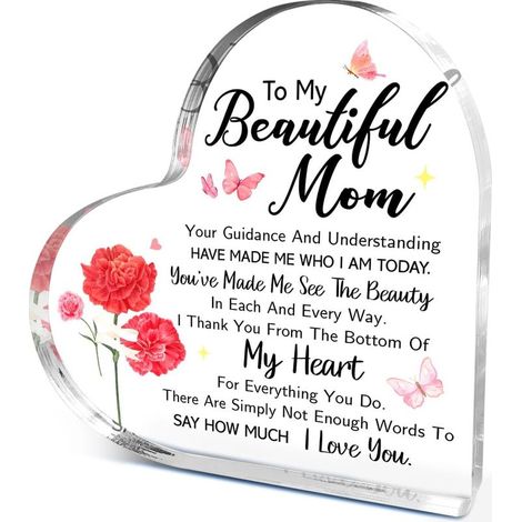 Plaque décorative cœur en acrylique à poser, décoration bureau élégante, idée cadeau(10 cm) (1/4)