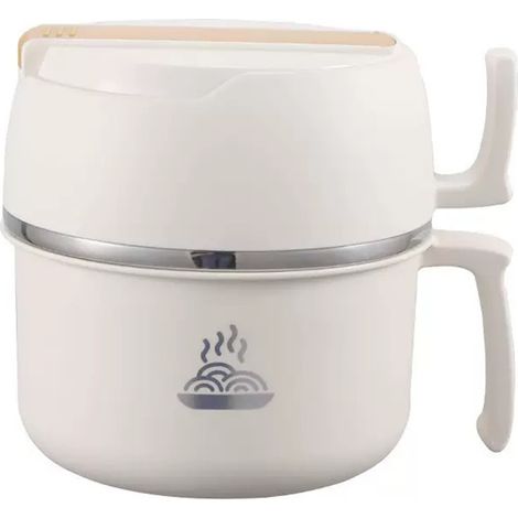 Sac à lunch beige en acier inoxydable avec poignée, idéal pour organiser ses repas au travail, à l'école, en pique-nique ou en voyage.-AquaForge (1/4)