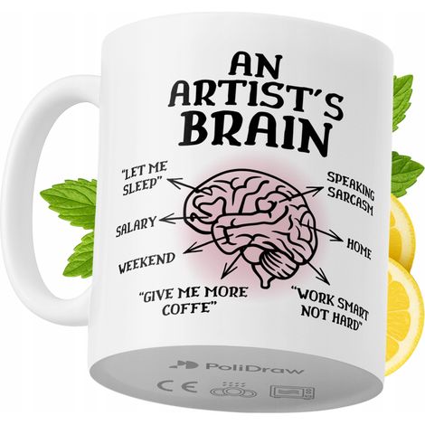 Mug humoristique pour artiste, avec un texte amusant et un design graphique original. Idéal pour les anniversaires, les fêtes et les occasions spéciales. Mug premium pour la maison, le bureau et le tr