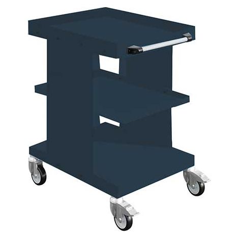 Carrello da lavoro grigio antracite - 2 piani - Carico max 150 kg - W020070021-GA