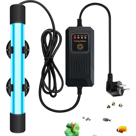 Lampe UV Stérilisateur pour Aquarium, 13W Lampe UV Aquarium avec Minuterie Contre Algues (1/5)