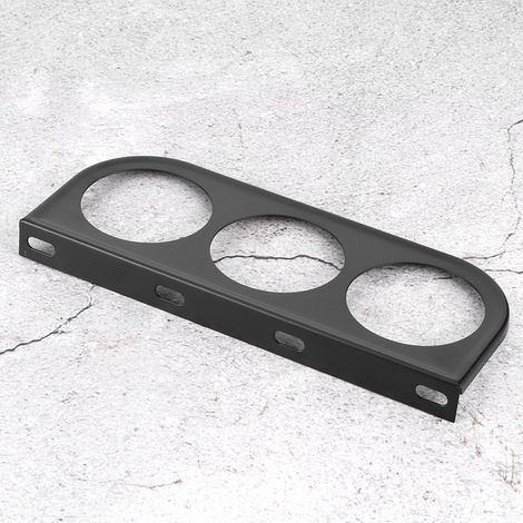 Montagehalterung für 52-mm-/2-Zoll-Instrumente, Dreifachhalterung für das Armaturenbrett, Instrumentenhalterung aus schwarzem Eisen.