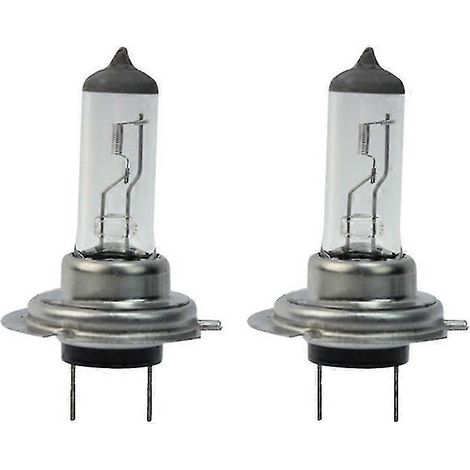 Lot de 2 ampoules xénon H7 55 W 6000 K halogènes blanches pour phares de voiture (12 V). Accessoires auto, ampoules de rechange pour l'extérieur du véhicule. (1/5)